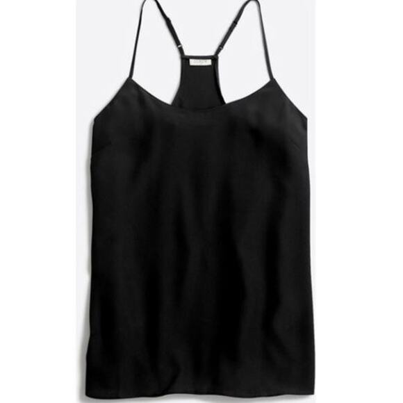 J. Crew Factory Racerback Silky Cami Top in Black - Picture 3 of 8